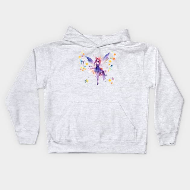 Tooth fairy Kids Hoodie by RosaliArt